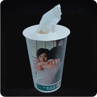 優紙濕紙巾杯式廣告面紙